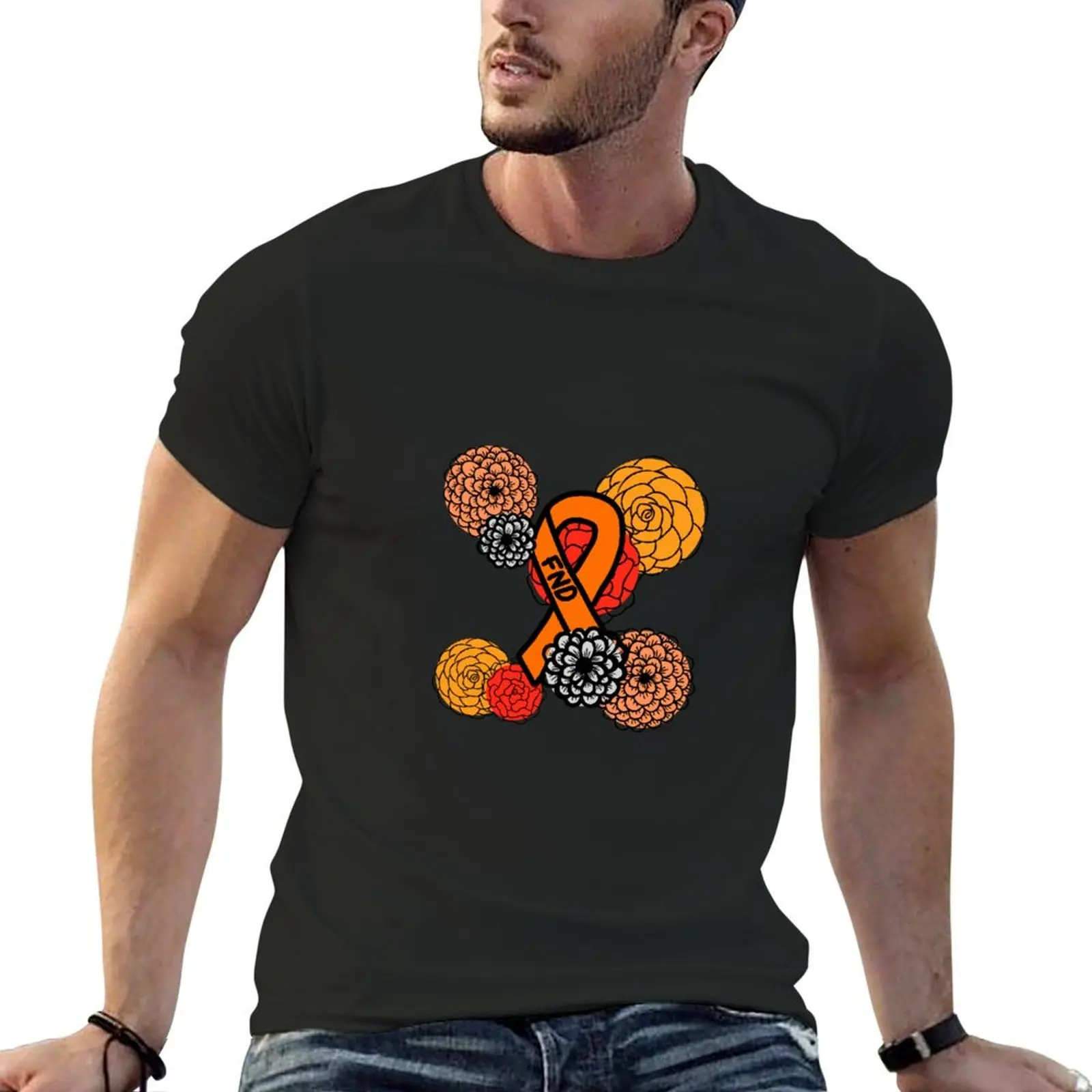 

FND awareness ribbon (Transparent Background) T-Shirt boys whites sports fans men t shirts high quality
