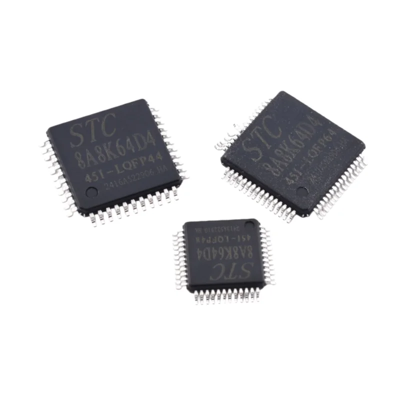 Nagelneue originale STC8A8K64D4-45I-LQFP48, LQFP44, LQFP64 Ein-Chip-Mikrocontroller.