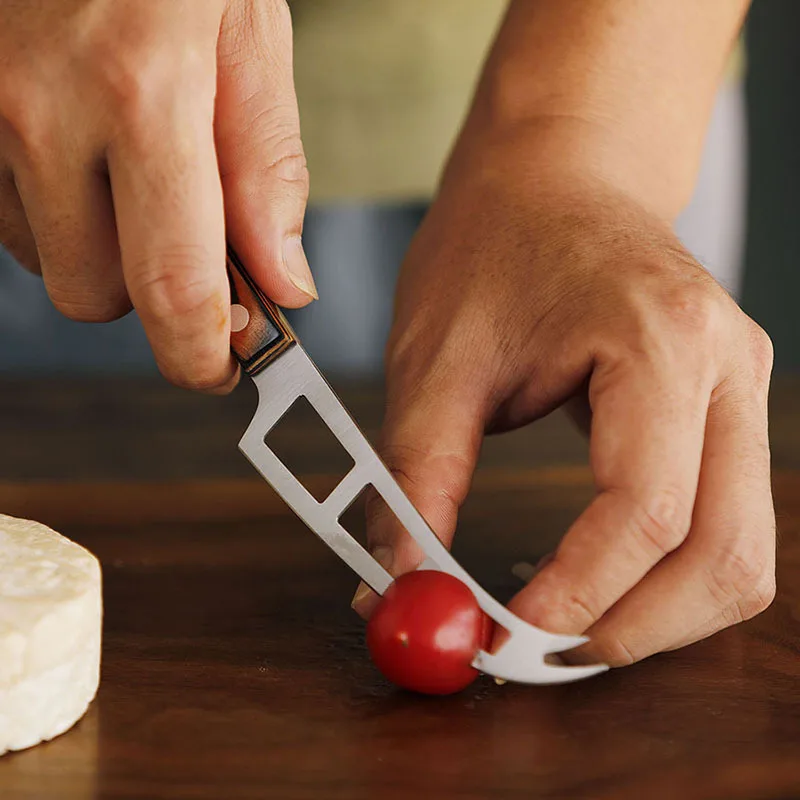 Multipurpose Cheese Cutter Stainless Steel Knife Wooden Handle Butter Fruit Knife Forks Charcuterie Board Accessories butter knife cheese knife