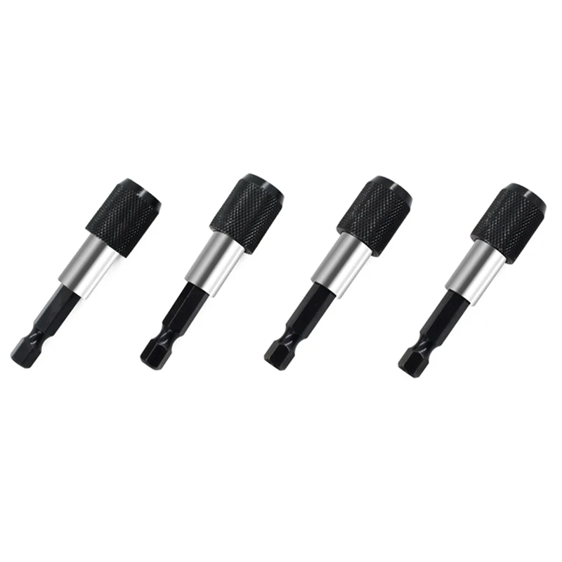 

4Pcs Hexagon Handle 6.35Mm Quick Release Rod Self-Locking Extension Rod Electric Drill Screwdriver Bit Connector Durable