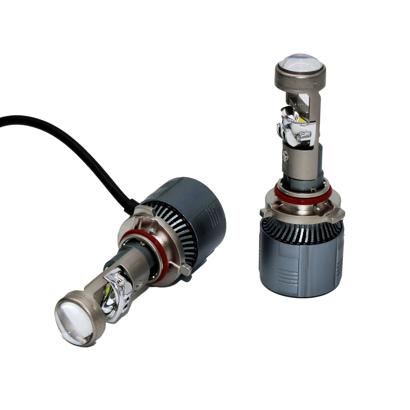 KEPMA 9005 9006 9012 HB3 HB4 HIR2 LED Headlight Bulb Mini Lens Projector 100W High Power 10000LM 6000K White