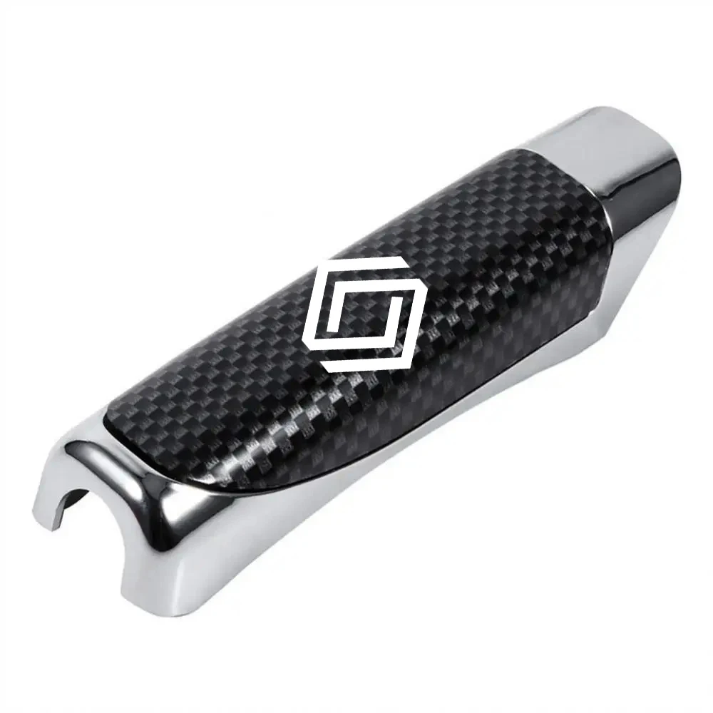 1x Car Carbon Fiber Handbrake Grips Protection Anti-slip Cover Car Accessories for Renault Clio Laguna 2 Megane 2 3 Duster Logan hand brake cover car interior accessories gear head cover
