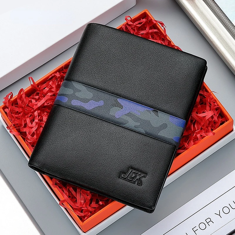 Men's Leather Wallet Short Casual Fashion Classic Tide Brand New Multi-card card holder Coin purses male money clip cowhide