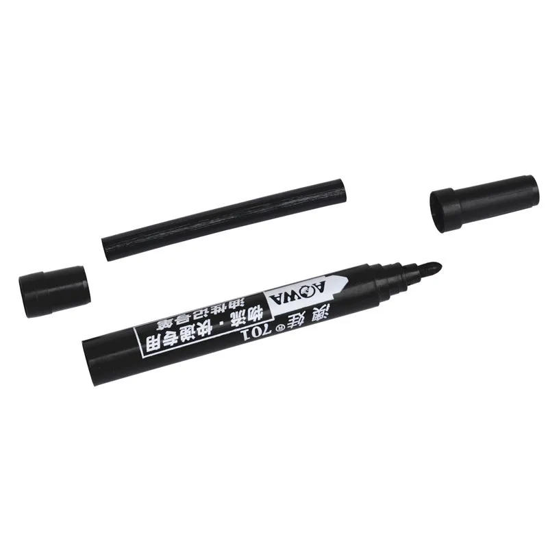 Permanent Paint Marker Pen Oily Waterproof Black for Tyre Markers Quick Drying 5pcs