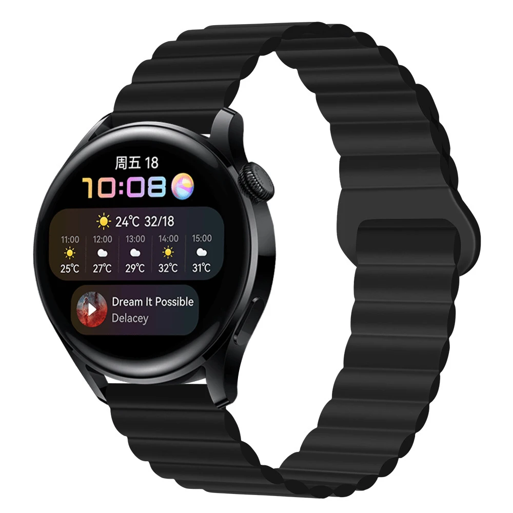 Premium Magnetic Silicone Strap for Smartwatches - 20mm/22mm Watchband