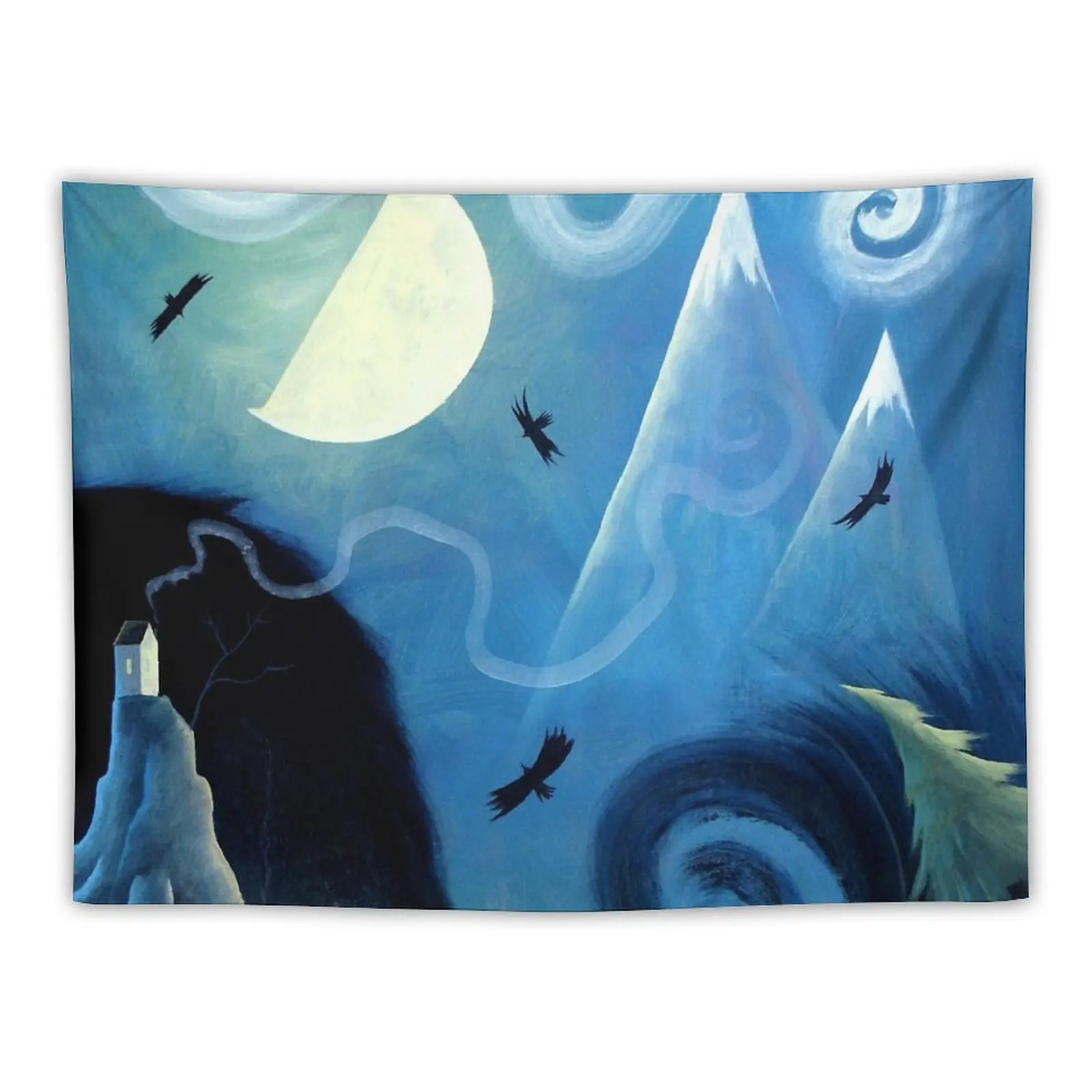 Ravens By The Ocean Tapestry Funny Tapestry Things To The Room Carpet On The Wall