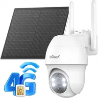 ieGeek 4G 2K HD LTE caméra de surveillance solaire extérieure sans fil, carte SIM sans WiFi, Vision nocturne, système d'analyse AI/Cloud 1
