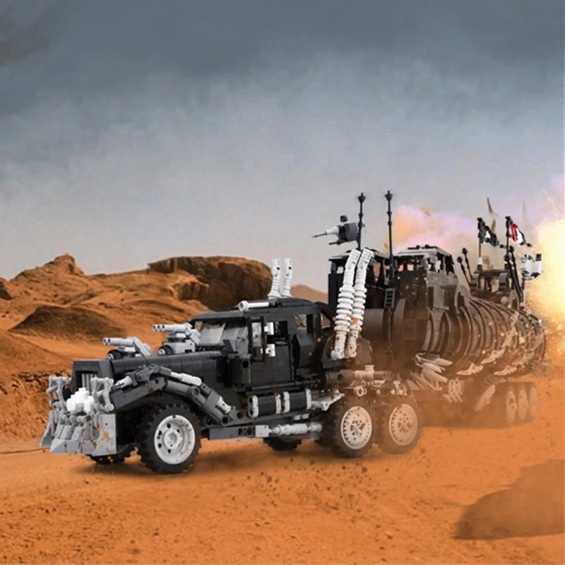 

MOC Модифицированная высокотехнологичная грузовая серия Военная установка Mad-Max Коллекционная модель фильма наборы строительных блоков набор кирпичей игрушки для детей подарок