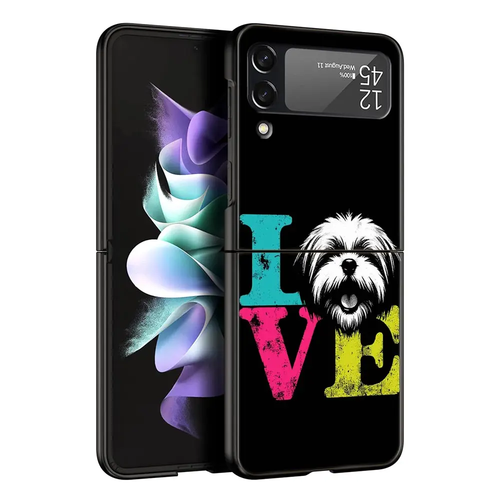 Shih Tzu Painting Cute Animal Phone Case - Folding PC Hard Cover