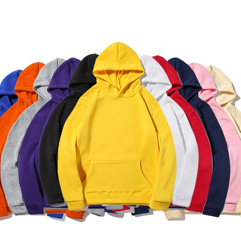 Men's Basic  Hoodie Plain Hoodies For Couple Basic Loose Pullovers Hoodies Women Unisex Hip Hop Korean Fashion Sweetshirts