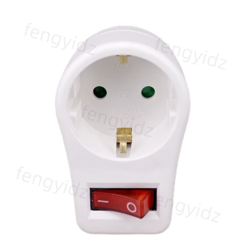 EU-Extend-Socket-With-ON-OFF-Switch-16A-250V-4-8mm-2-Pin-European ...