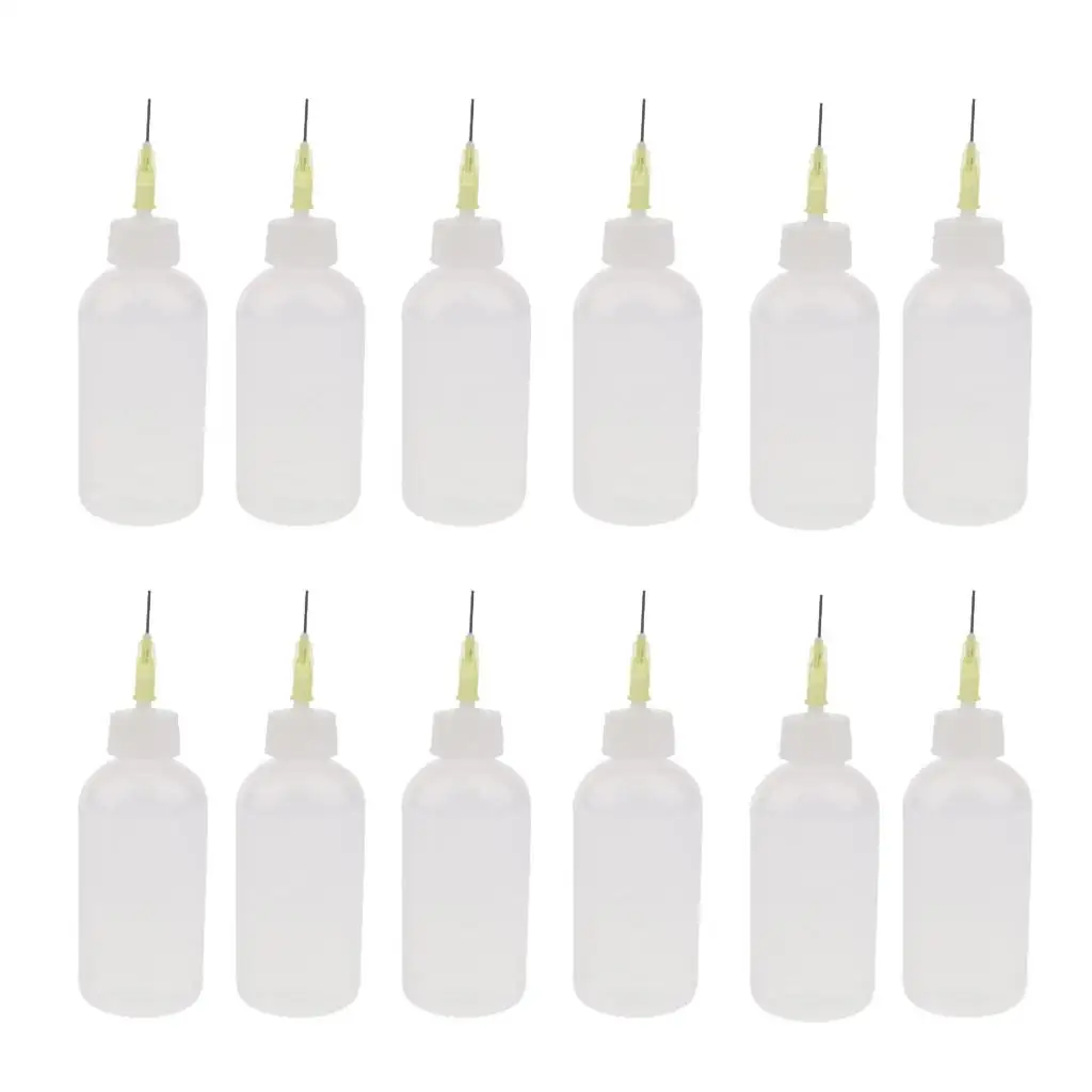 

12 Pcs Premium 50ml Glue Applicator Bottles Glue Dispenser for DIY