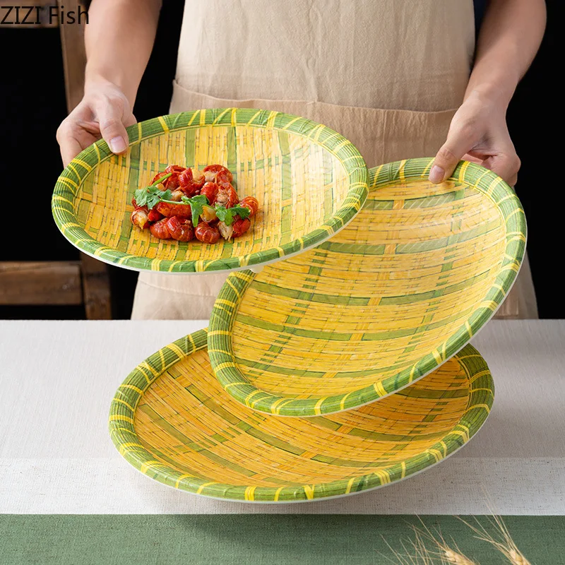 Serving Bowl Tong Ya Melamine Ware Bamboo Plates Without Melamine