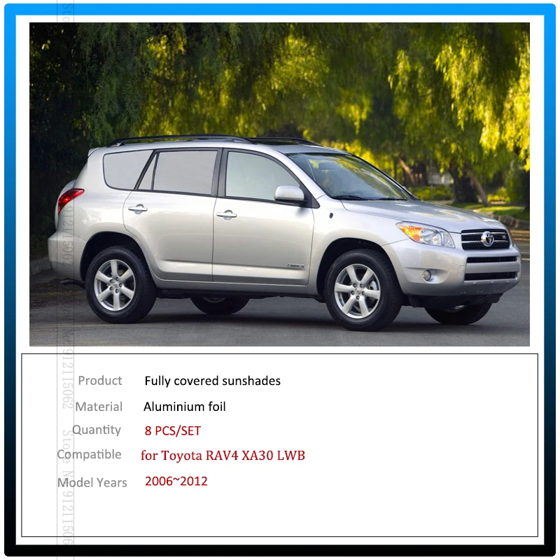 Full Covers Sunshades For Toyota RAV4 Vanguard XA30 LWB 2006~2012 Sun Protection Window Visor Windshields Shade Car Accessories