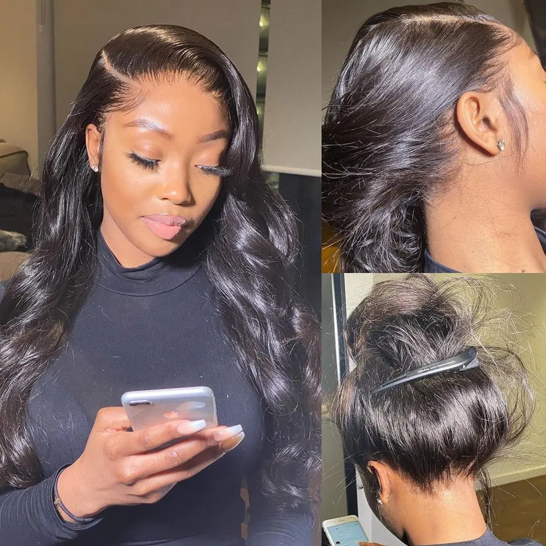 Luxediva 360 Lace Front Human Hair Wig Body Wave 13x1 13x4
