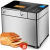 Pro Stainless Steel Bread Machine, 2LB 17-in-1 Programmable XL Bread Maker with Fruit Nut Dispenser 1