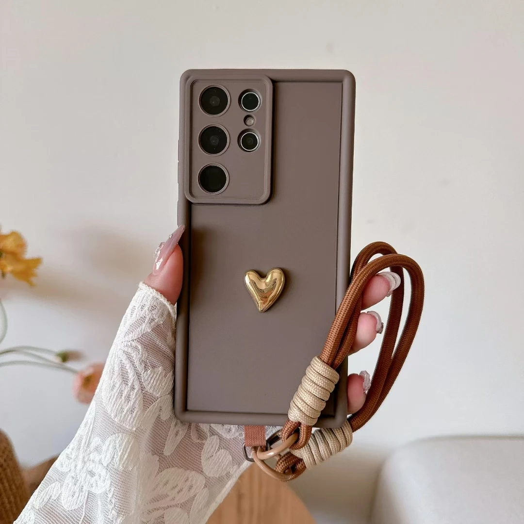3D Love Hand Strap Silicone Phone Case Cover