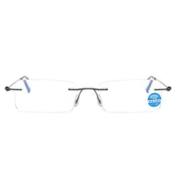 Super Light Rimless Reading Glasses Men Business Anti-fatigue Presbyopic Glasses Blue Light Computer Grade Glasses 2