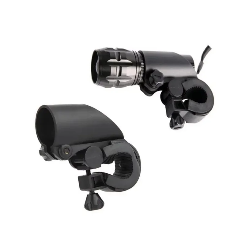 Portable Bicycle Light Lamp Stand Holder Cycling Bike Rotation Grip LED Flashlight Torch Clamp Clip Mount Bracket Accessories