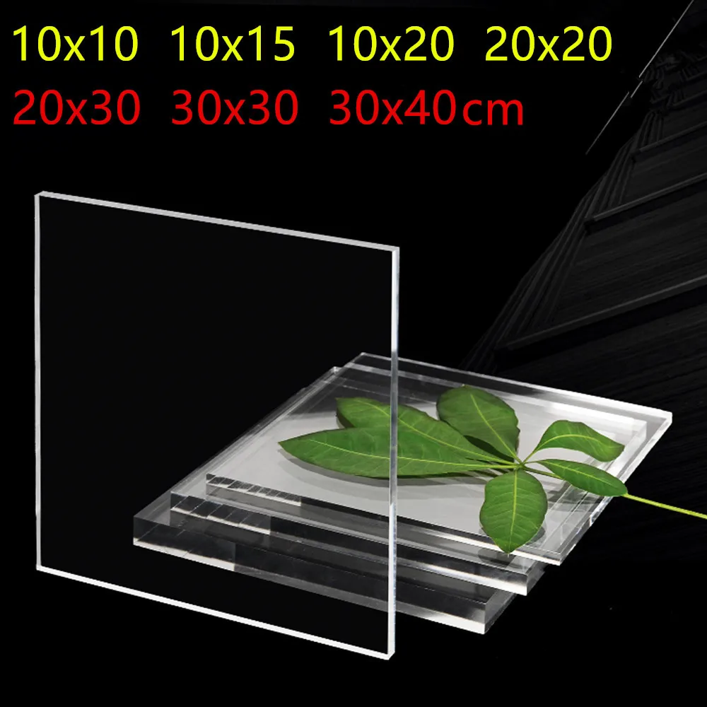 Acrylic Board 1/2/3Pcs 1/2/3mm Thickness Transparent Colorless Clear Acrylic Board Perspex Glass Plate Plastic Organic Sheet Methacrylat