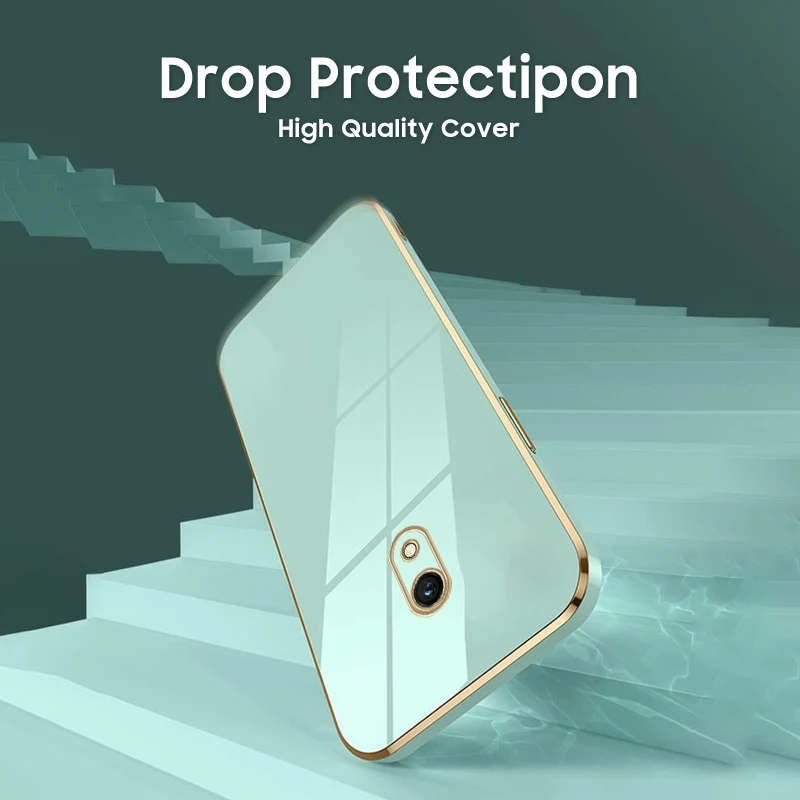 Luxury Square Plating Silicone Ultra-Thin Soft Phone Case