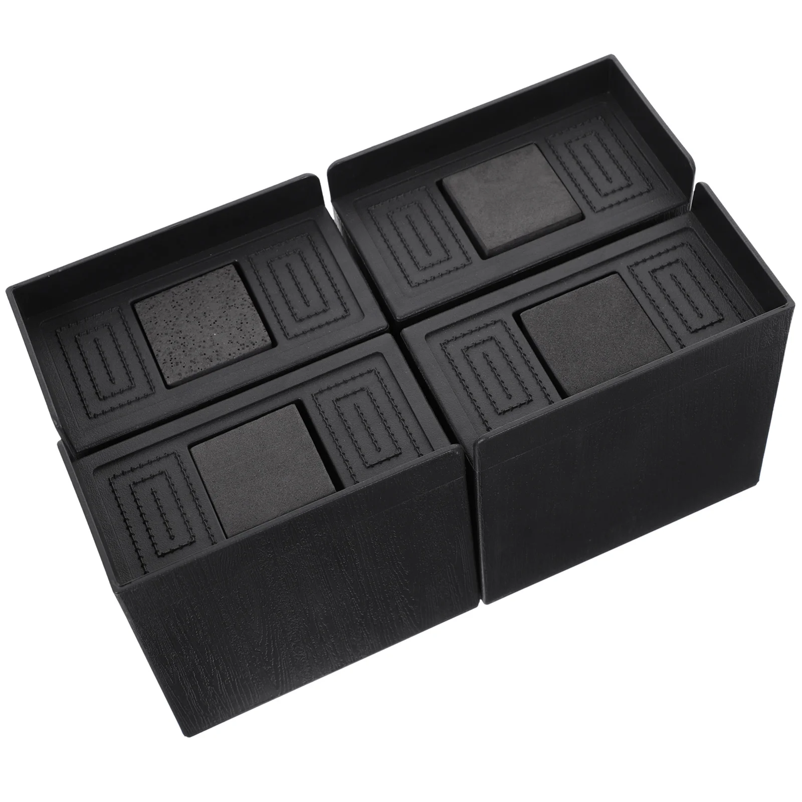 

4 Pcs Non-slip Desk Heightening Pads Dorm Bed Risers Furniture Levelers Rubber for Sofas Inch