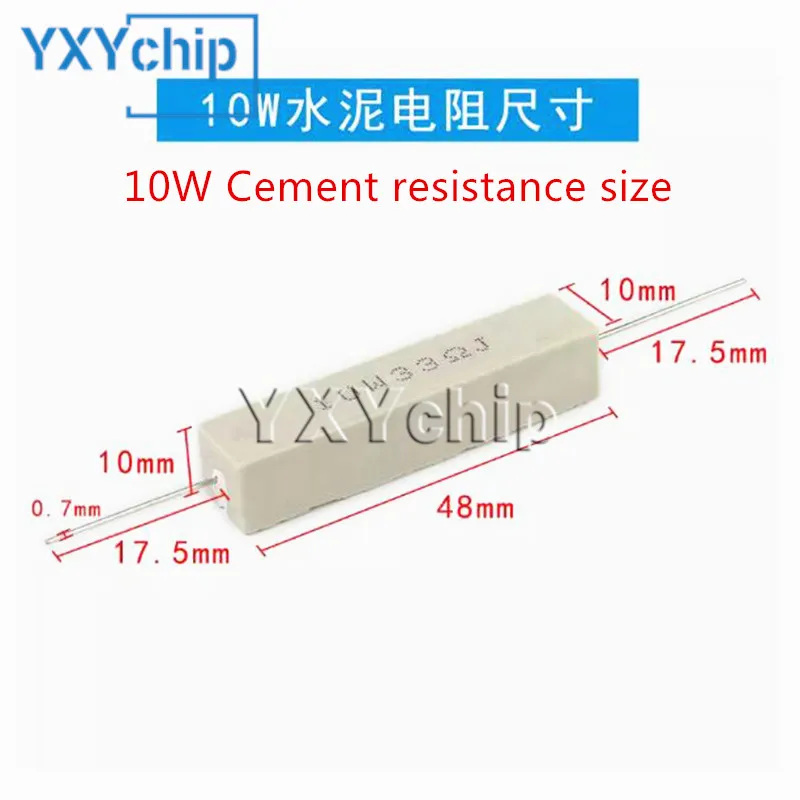 5W 5% Cement Resistor Power Resistance 0.2R 1.8R 2.4R 12R 18R 12K 0.2 1.8 2.4 12 18 Ohm 0R2 1R8 2R4 10pcs