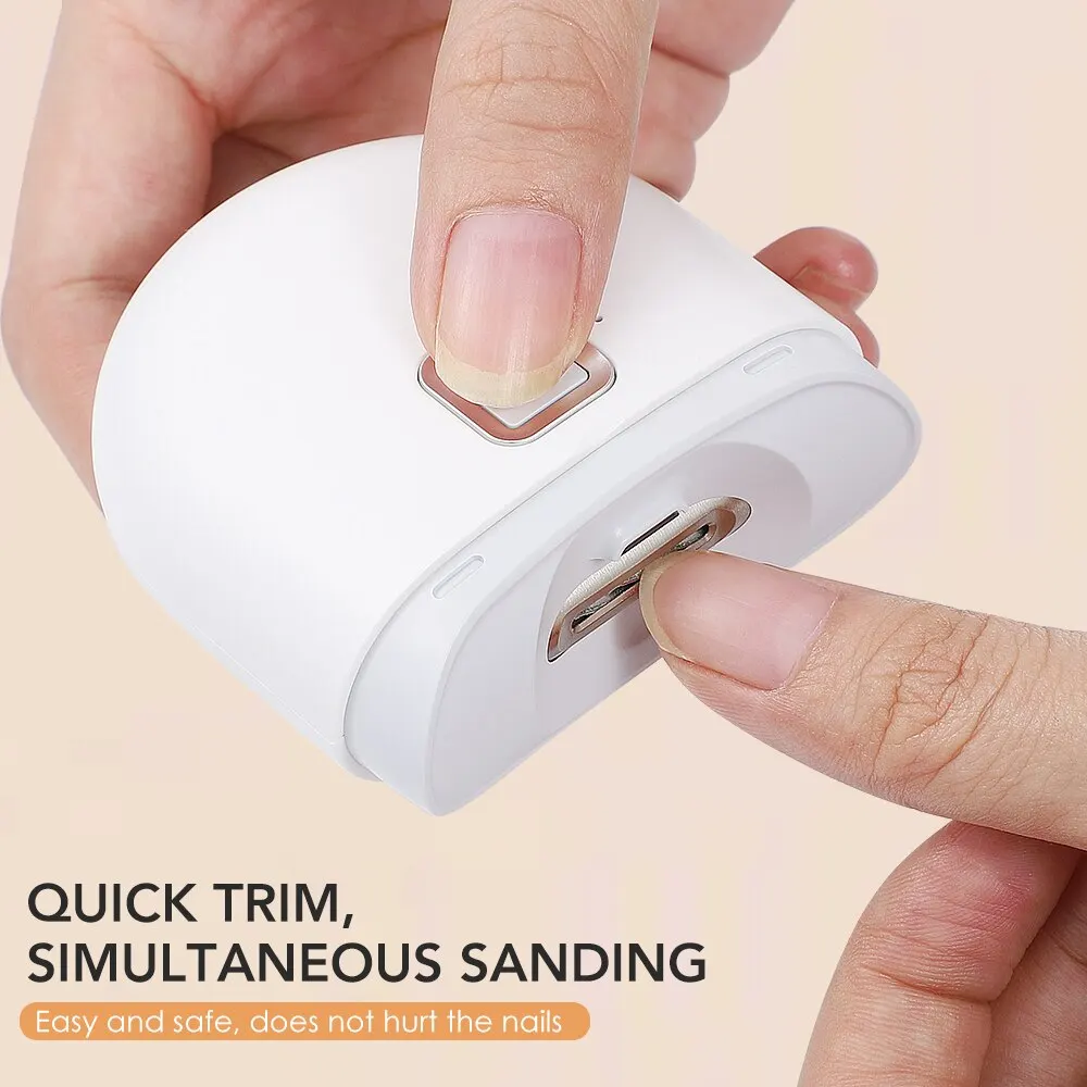 Electric Nail Clipper Auxiliary Lighting Automatic Nail Grinder Children Adult Portable Mini Manicure Tools