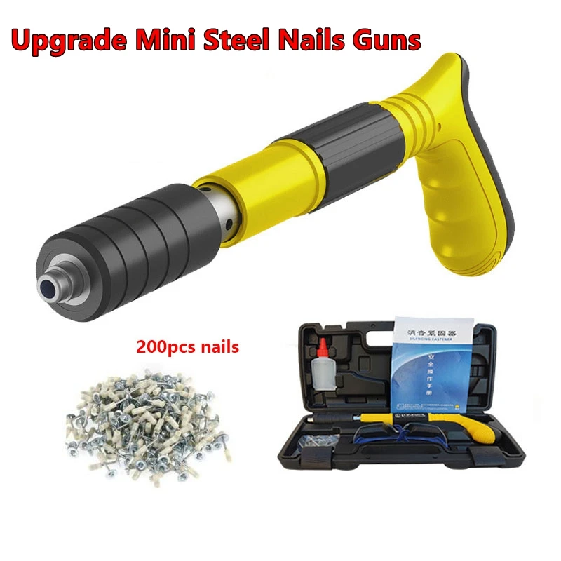 New Upgrade Mini Steel Nails Guns Rivet Tool Set Home Ceiling Anchor