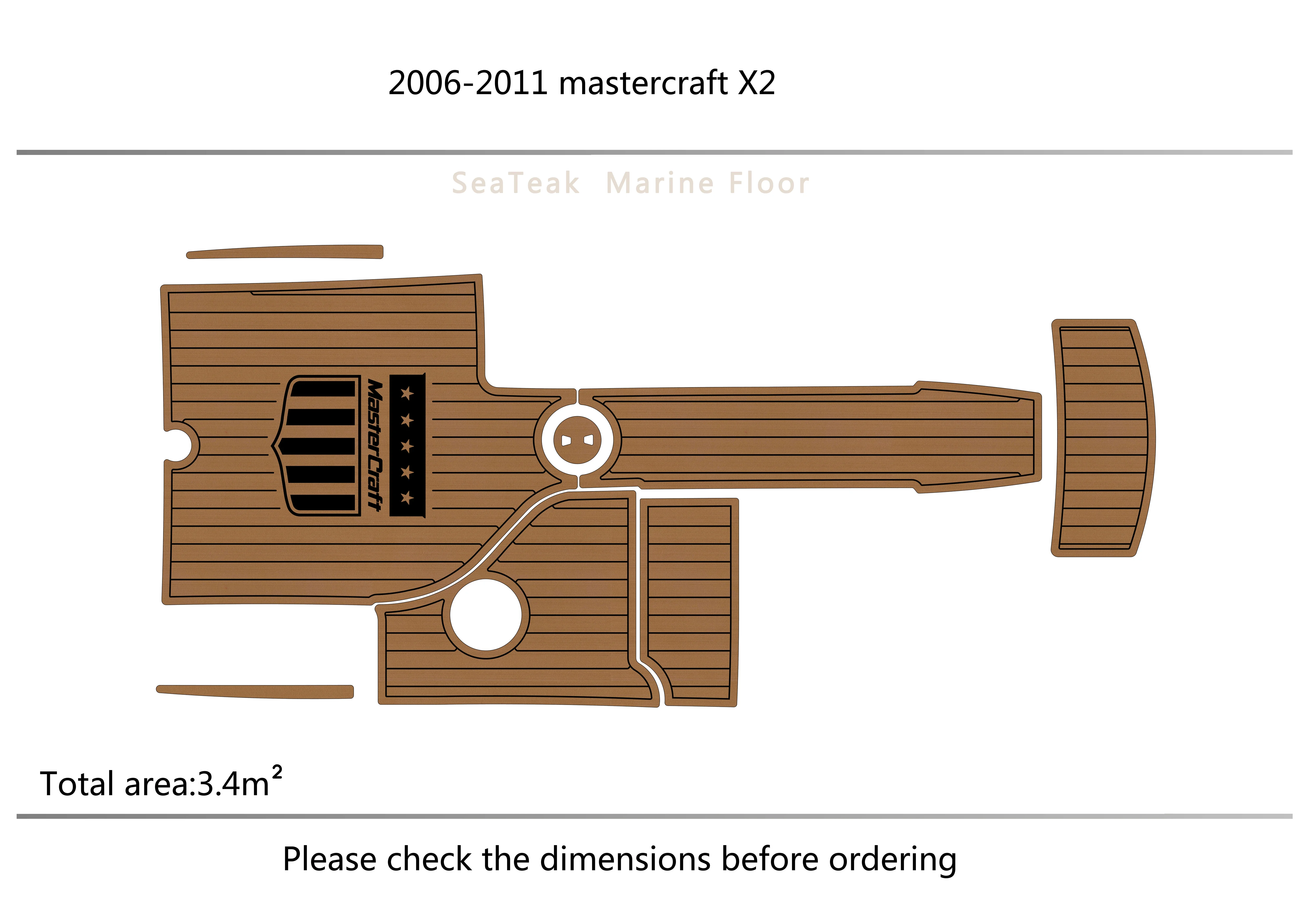 

2006 Master carft X2 Cockpit bow 1/4" 6mm EVA fAUX carpet Water Ski Yacht Fishing Boat Non-slip mat floor