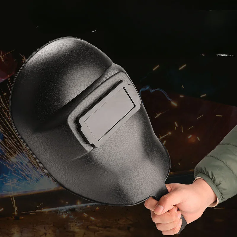 Welding Face Mask Portable UV Resistant Anti Drop Thick Plastic Welding Cap Waterproof and Heat-insulating Specialty Tools
