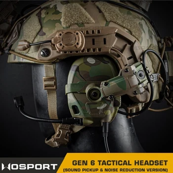 HD-17 GEN 6 Tactical Headset Sound Pickup&Noise Reduction Sports Shooting Earmuff Sports Shooting Impact Anti-Noise Headset 4