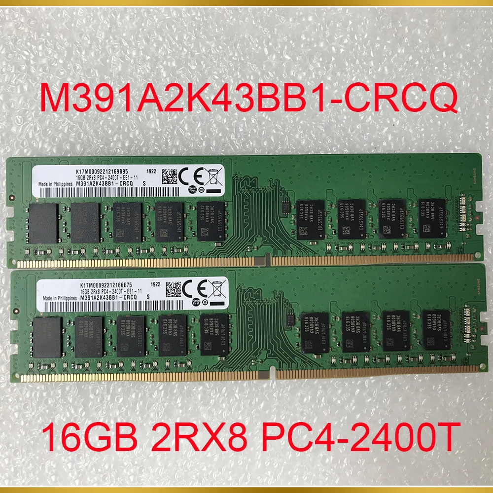 1 PCS For Samsung Server Memory 16GB 2RX8 PC4 2400T DDR4 2400 ECC RAM M391A2K43BB1 CRCQ