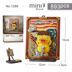 Renowned Oil Painting Building Block Set: Creative DIY Hanging Art Ornaments (1288 With box)