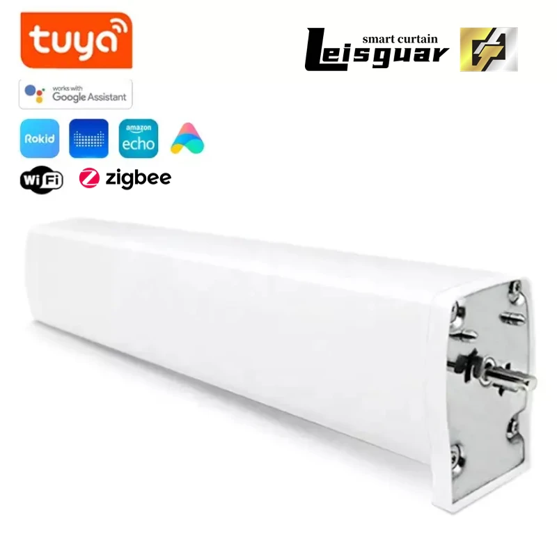 Tuya-motor Elétrico Cortina Controle Inteligente Suporta Alexa e Google Voice Casa e Hotel
