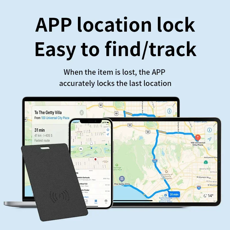 GPS Locator Card Anti Loss GPS Tracking Smart Mini Tag Bluetooth Wireless Charge Find My APP IOS Wallet Phone Tracker