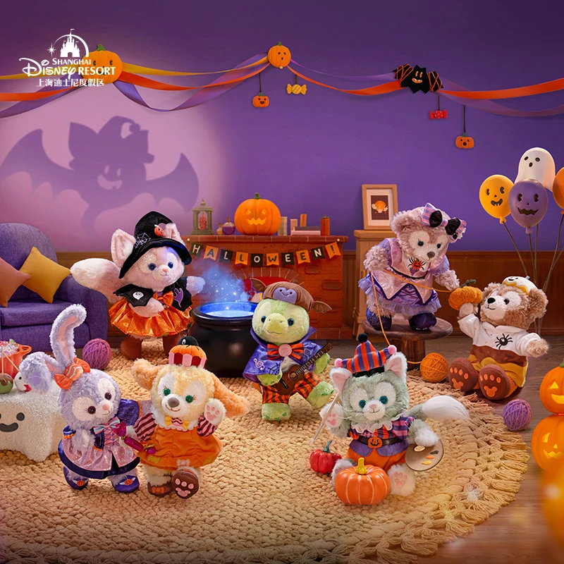 

Disney 2023 Halloween Duffy And Friends Series Lingna Beier Shirley Mei Star Dailu Olemira Soft Plush Toys Kids Halloween Gifts