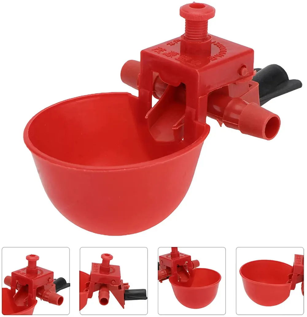 Description Picture 4 of item5/10/20Pcs Chicken Waterer Quail Birds Drinking Bowls Watere for Chicken Coop Chick Nipple Drinkers Poultry Farm Animal Supplies