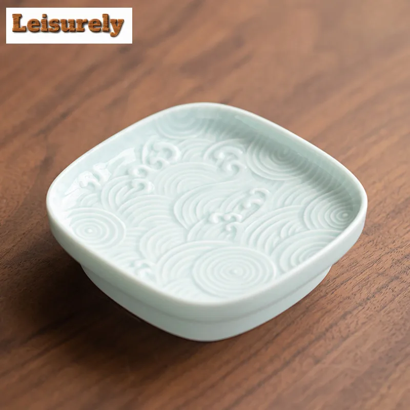 Wave Shaped Small High Footed Fruit Dishes Luxury Pastry Plate Dessert Candy Dish Household Sharing Plate Tea Services Supplies