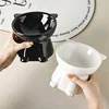 cat bowl, anti vomiting 15 degree tilted cat tray, stable base, not easy to overturn, pet drinking or food feeding station 6