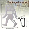 1pc Stainless Steel Monkey & Sasquatch Survival Tool Card Keychain - Durable, Multifunctional, Rust-Resistant - Perfect for Outd 6