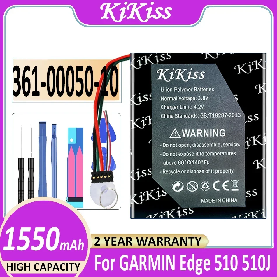 Batteria Di Ricambio Kikiss 1550Mah 361-00050-10 Per Garmin Edge 510 Eded510J Edge510 Edge510J Gps Bateria