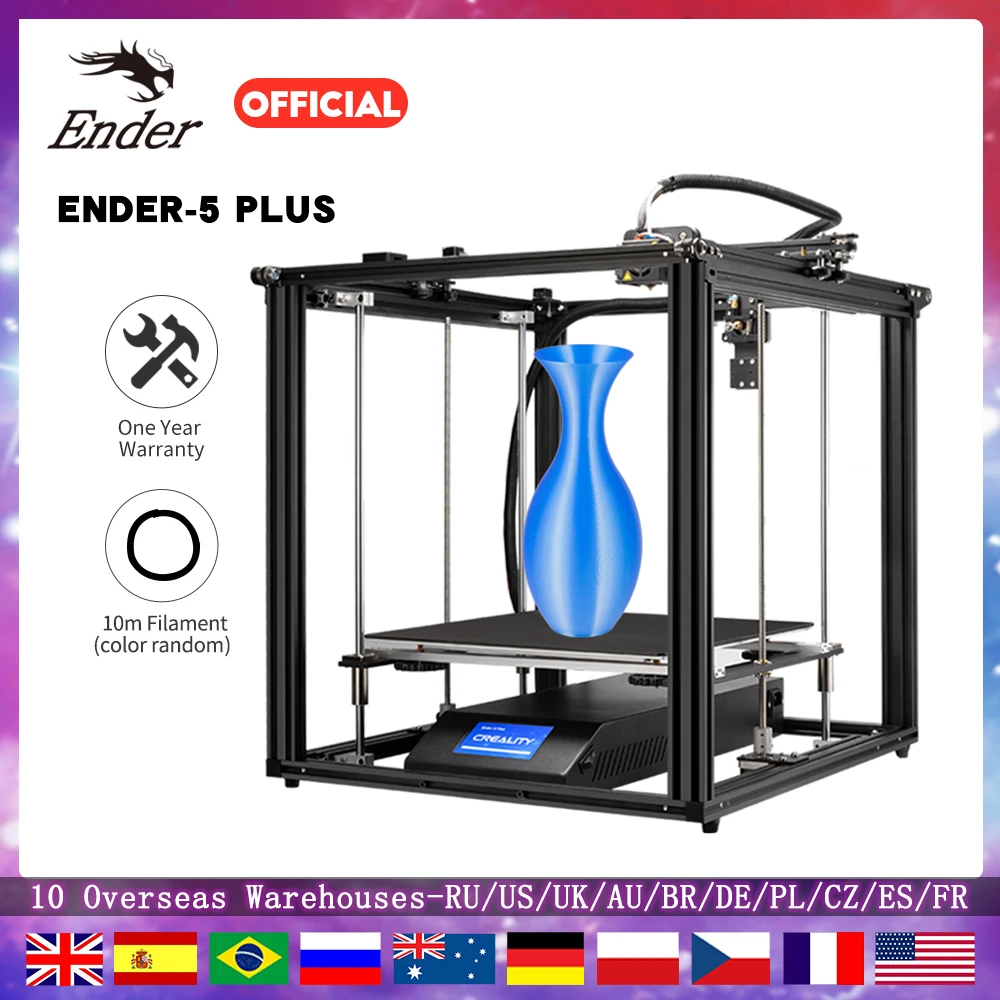 3d printers Ceality 3D Printer Ender-5 Plus Dual Z-Axis Brand Power Large Printing Size BL Touch Levelling Resume Print Filament Sensor 3d printers