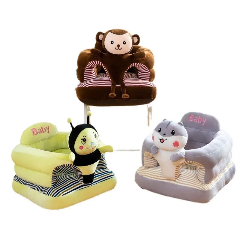 Newborn Baby Cute Cartoon Baby Sofa Cover Learning To Sit Seat Feeding Chair Case Kids Sofa Skin Infant Seat Without Cotton