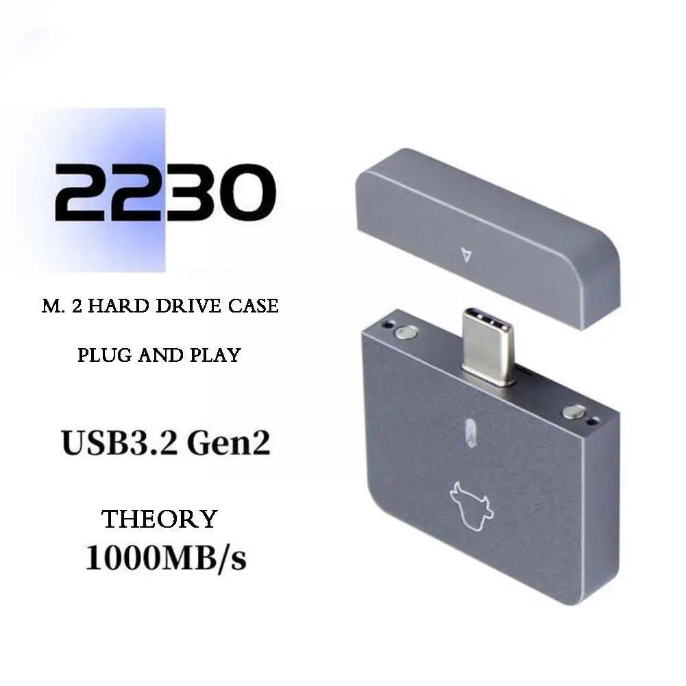 

Корпус M.2 NVMe 2230 SSD, USB C адаптер 10 Гбит/с, USB3.2 Gen2, внешний фонарь без драйверов, поддержка системы Windows Linux X2A9