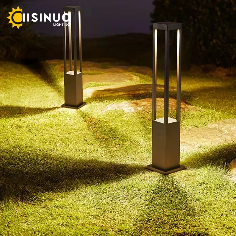 Outdoor Landscape Path Lights 30mc 40cm 60cm 80cm Waterproof Aluminum LED Cuboid Pathway Lighting for Driveway Lawn Patio Garden 4