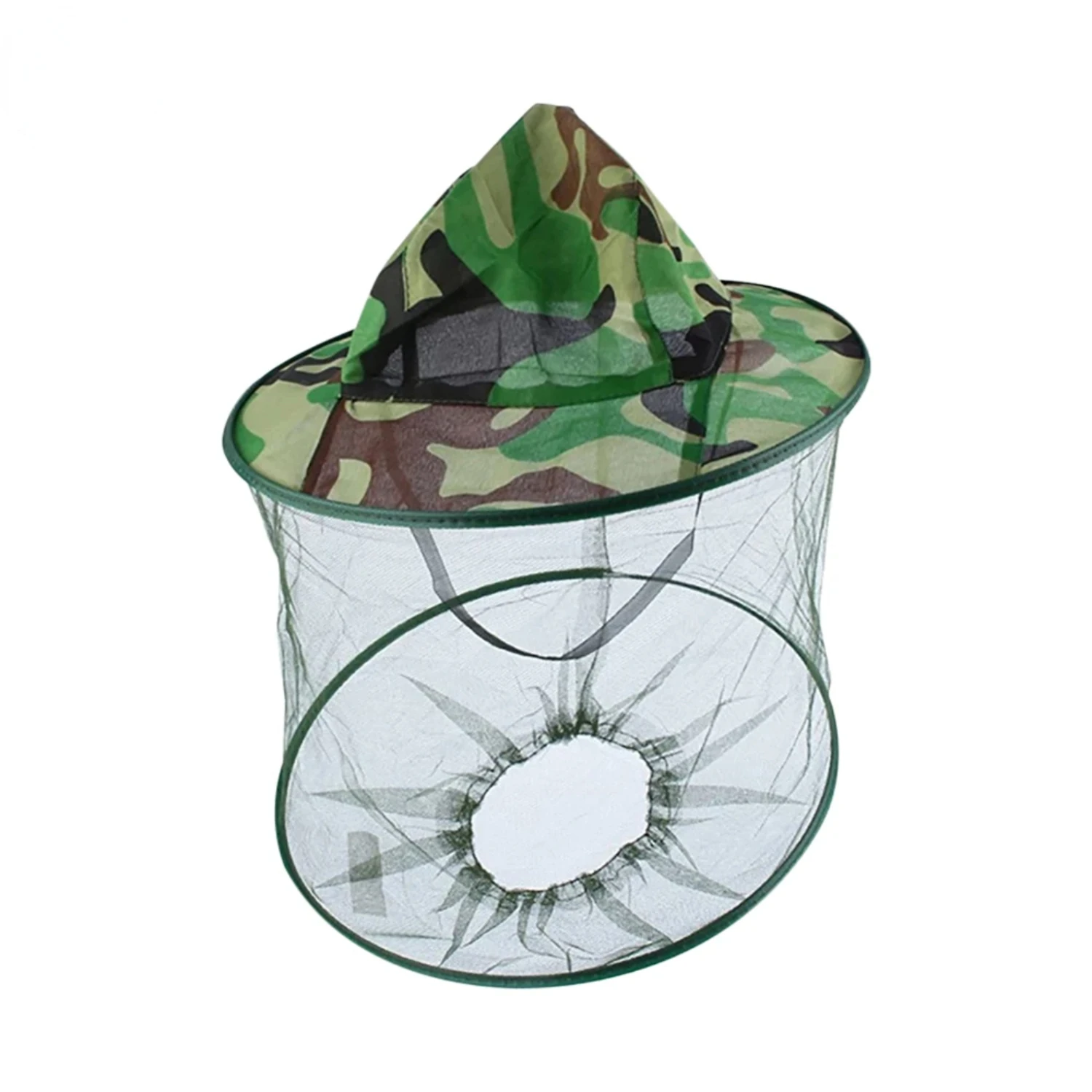 Camouflage Beekeeping Protective Bee Hat Insect Mosquito Net Mesh Face Fishing Hunting Outdoor Camping Fishing Face Mask Hat