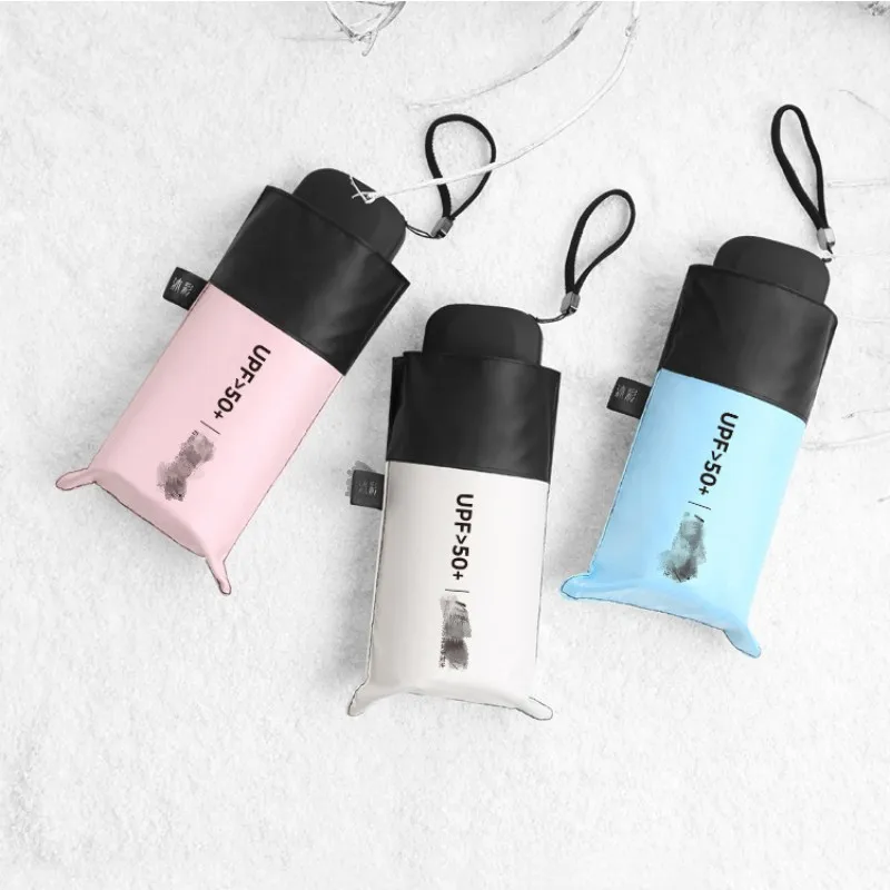 Car Ultra-light Mini Pocket Umbrella UV Protection Rainproof Windproof Lightweight Folding Portable Umbrella Car Accessories