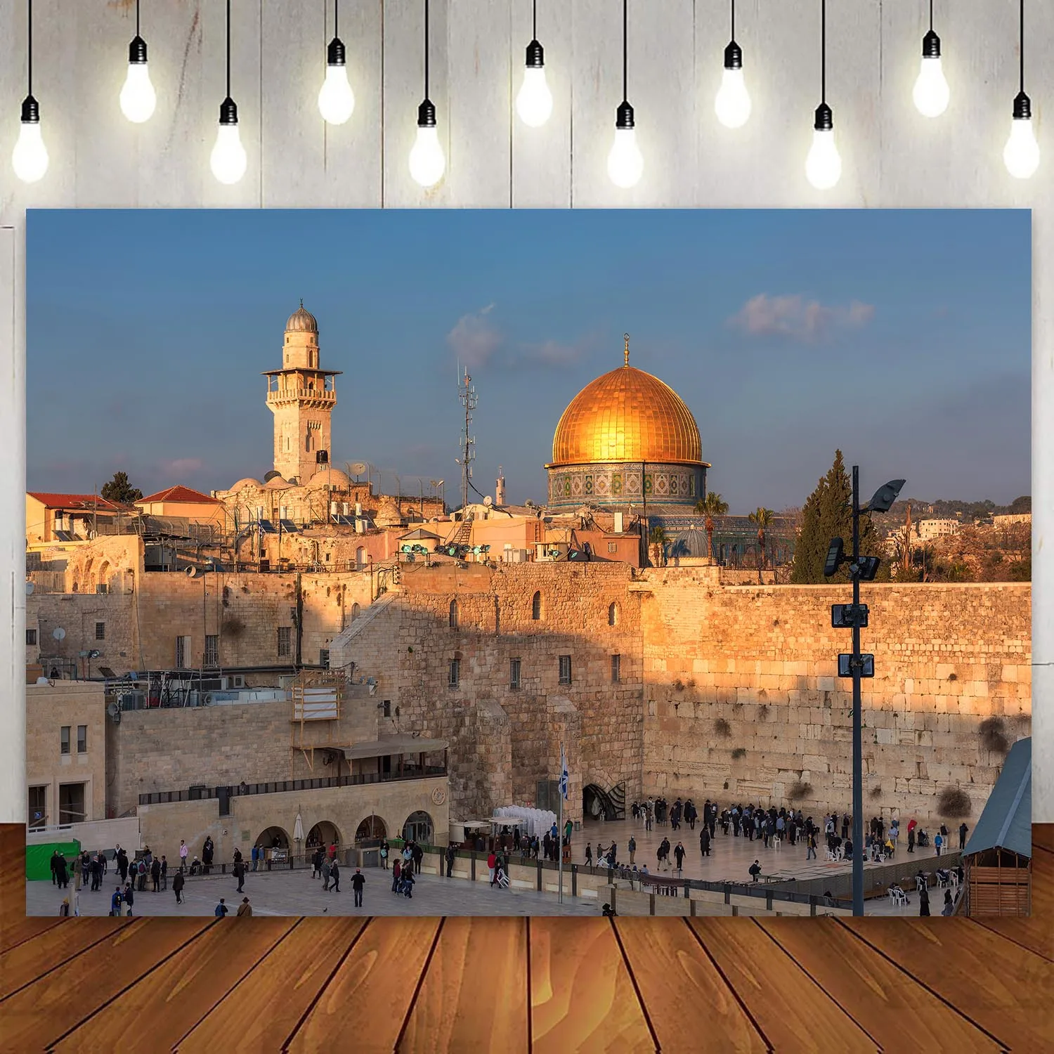 Jerusalem Backdrop Tower David Old Ancient City Landmark Jewish Wailing Wall Western Landscape Photography Background