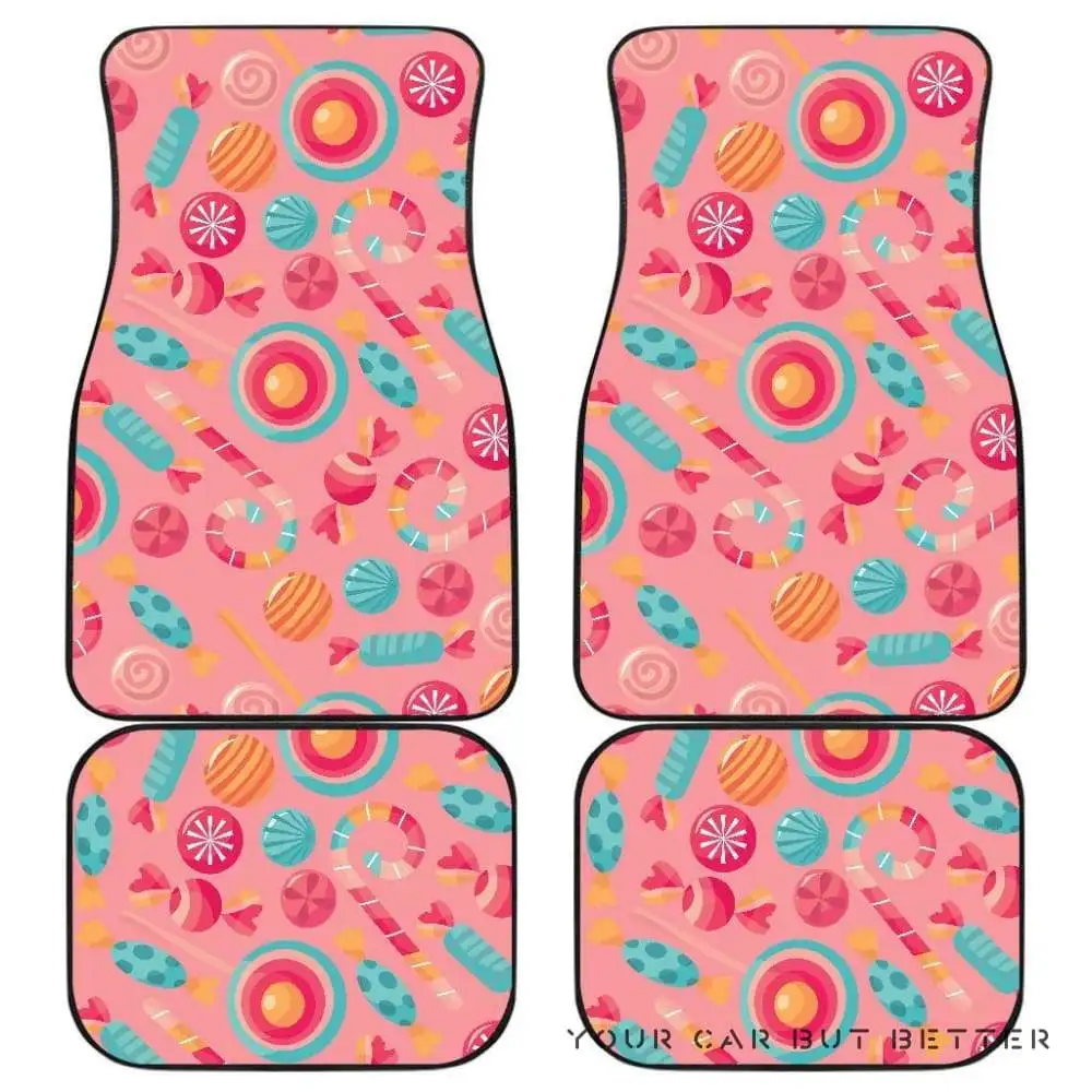 

Colorful Candy Pattern Front And Back Car Mats 045109